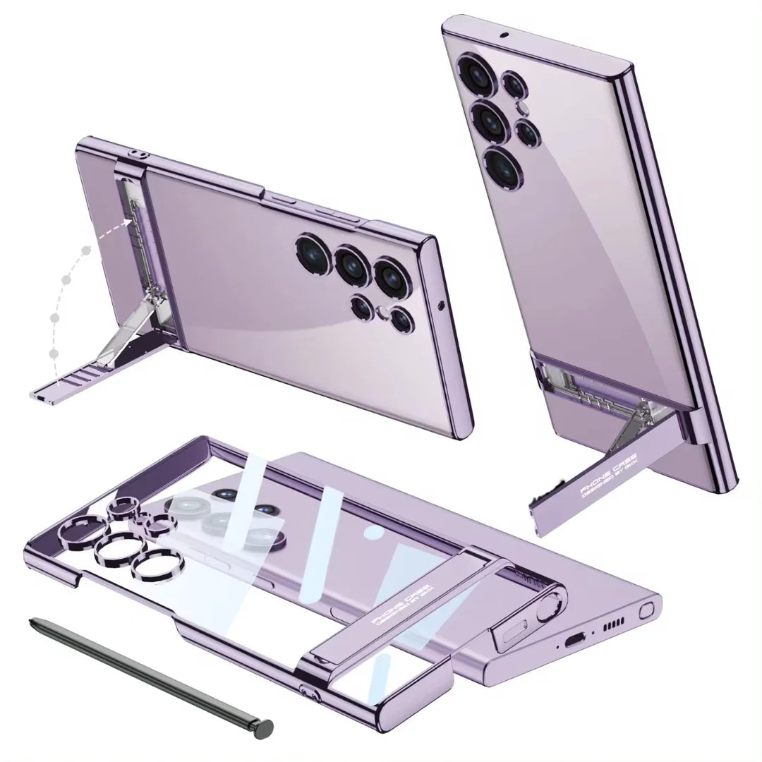Fine Hole Triumphal Bracket Protective Transparent Plating S24 Ultra Case