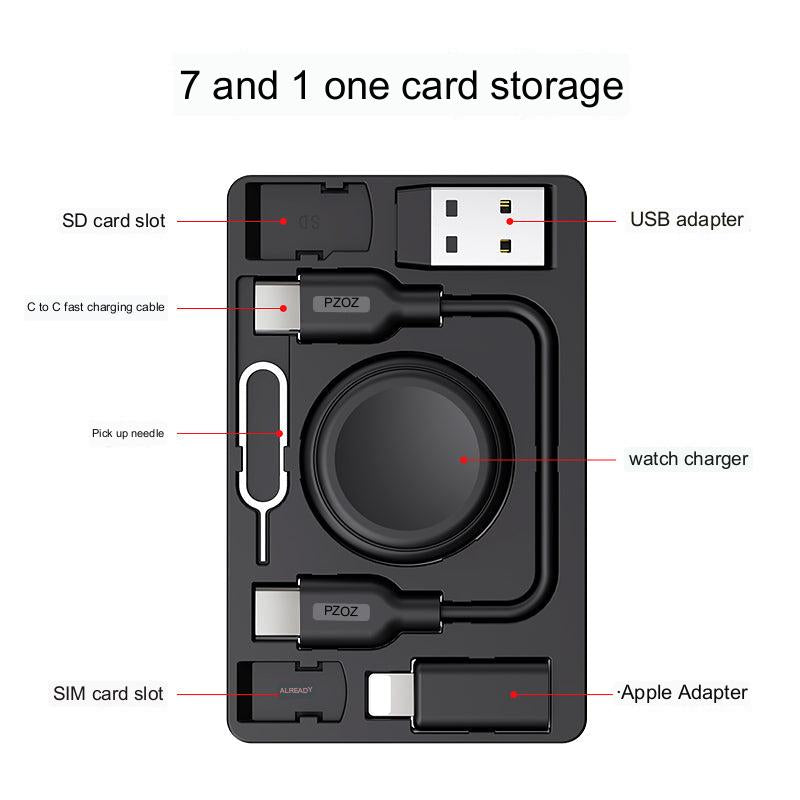 PZOZ 7-in-1 Base: Fast Charging, Portable Card Clip for Apple Watch Charger, iWatch Magnetic Cable Bracket for Apple Watch Ultra & 7th Generation Watch