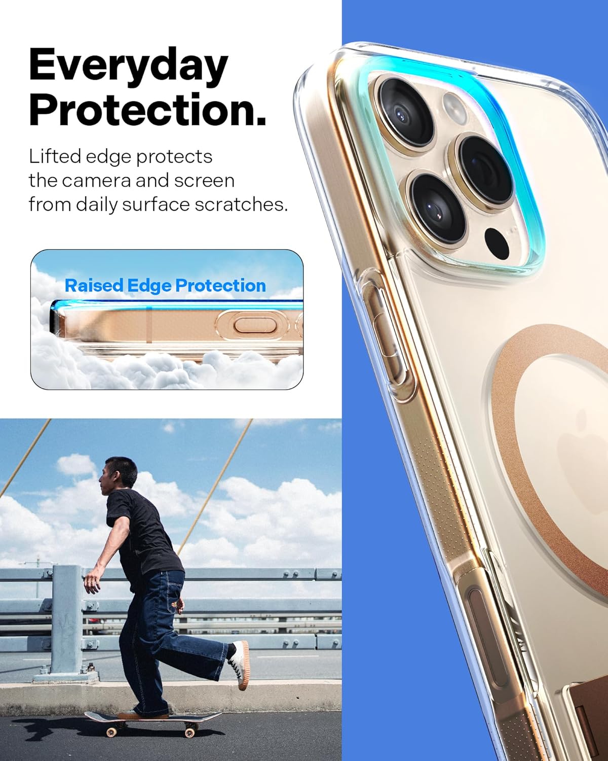 Desert Titanium Stand MagSafe Case For iPhone