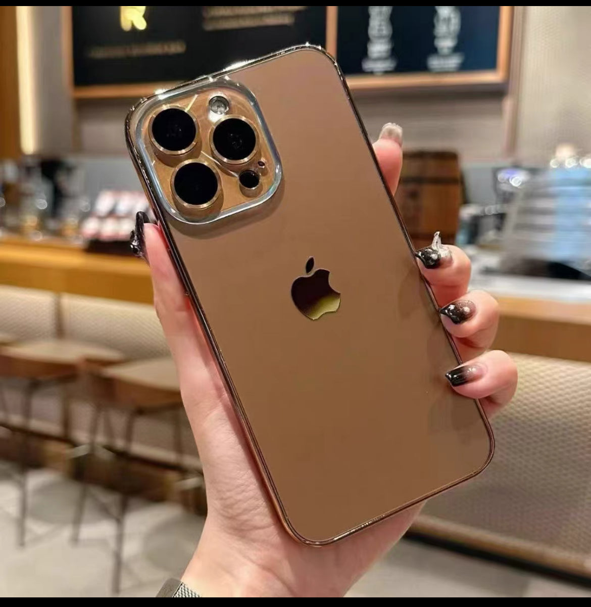 Desert Titanium Glass Case For iPhone 16 Series