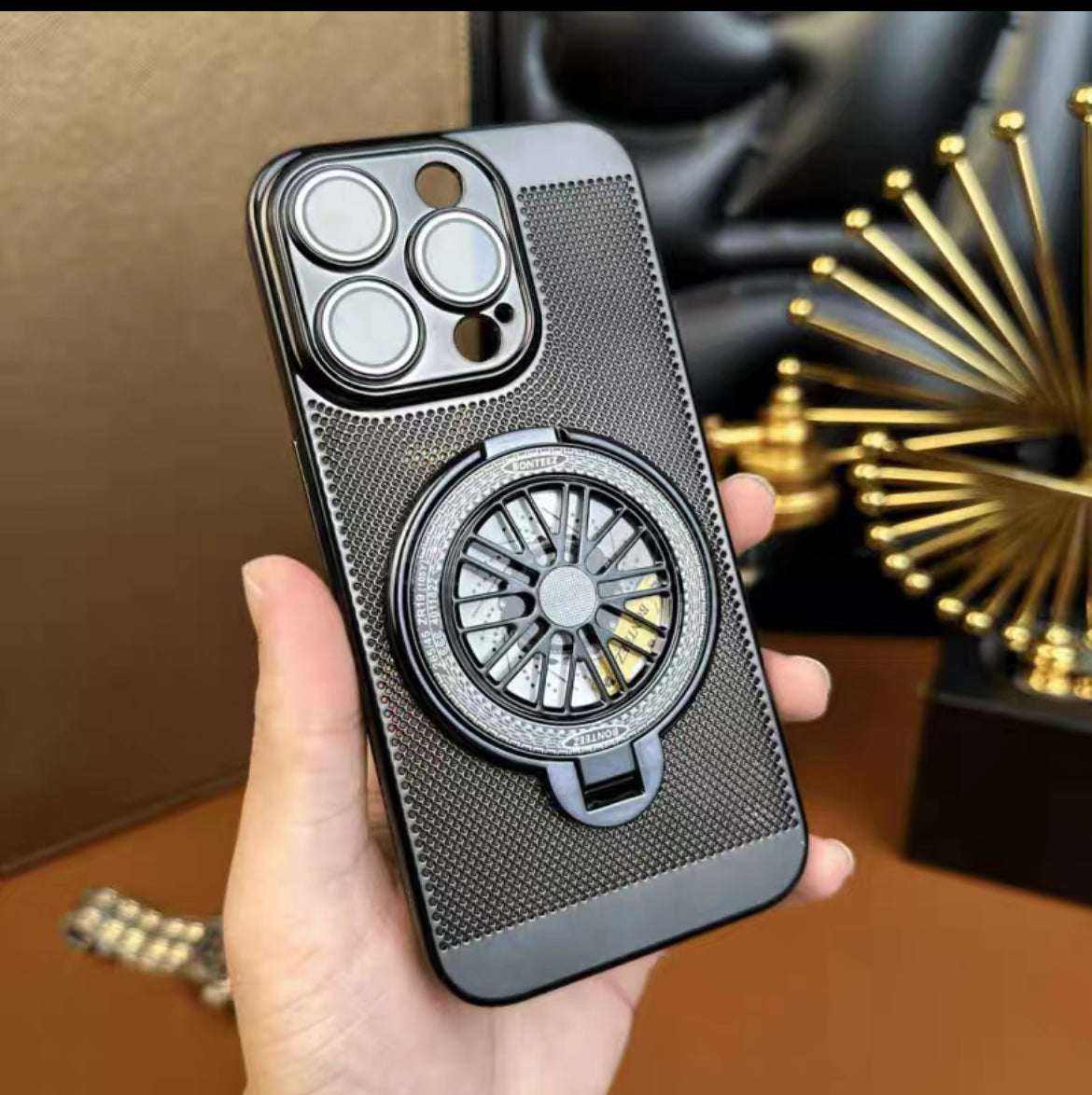 iPhone Titanium Wheel Glass case