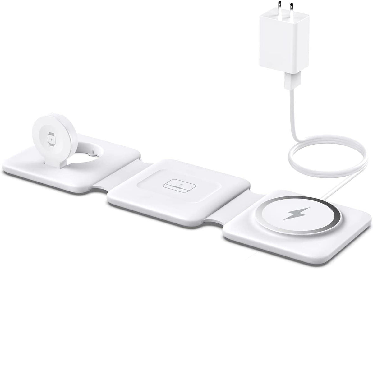 New Magnetic Folding Three-in-one Wireless Charger Desktop Wireless Fast Charging Bracket Suitable For Mobile Phones, Watches, Headphones