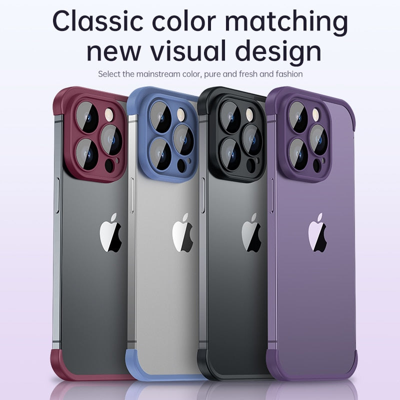 Luxury With Lens Protector Corner Pad Soft Silicone Case For iPhone 14 Pro Max Shockproof Phone Cover On iPhone 12 13 14