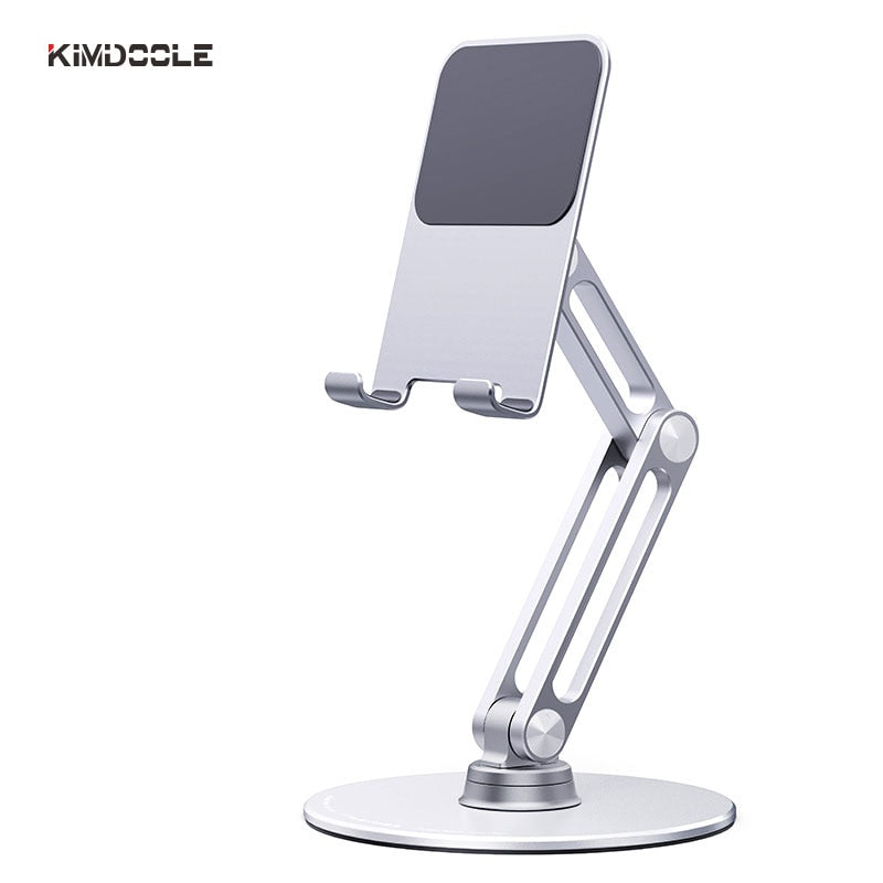 Kimdoole Metal 360° Rotating Tablet Holder Stand Use for Ipad Laptop Cellphone Smartphone Mobile Phones Telephone Reader