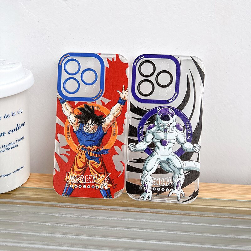 Dragons Balls Sons Gokus Kakarottos Magnetic Phone Cases For iPhone 14 13 12 11 Pro Max Plus Anime Soft Silicone Cover Gifts