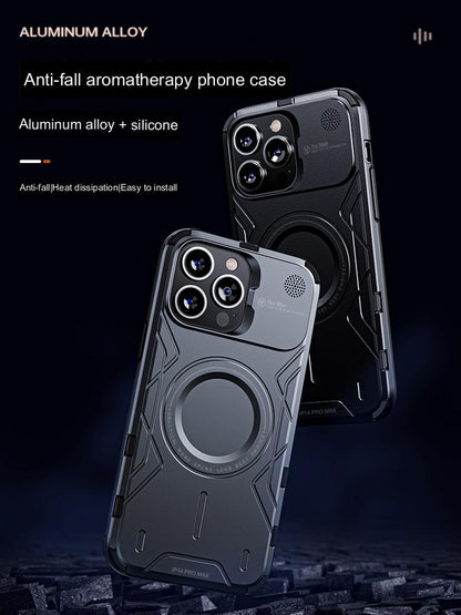 TheTree Aromatherapy iPhone 15 Pro Max Case: MagSafe Magnetic Aluminum Alloy, Anti-Fall, Heat Dissipation, High-End Apple 15 Pro Shell – All-Inclusive, Anti-Scratch Protection