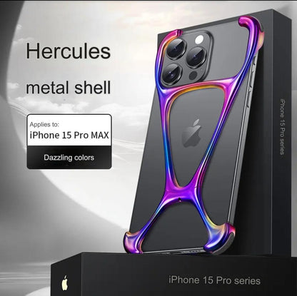 Thetree is suitable for Apple iPhone 15 Pro Max case, new zinc alloy protective cover hollow