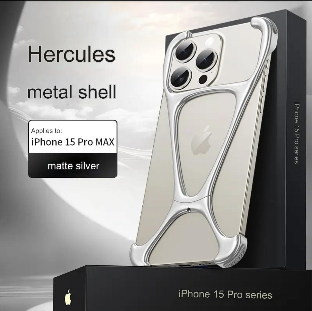Thetree is suitable for Apple iPhone 15 Pro Max case, new zinc alloy protective cover hollow