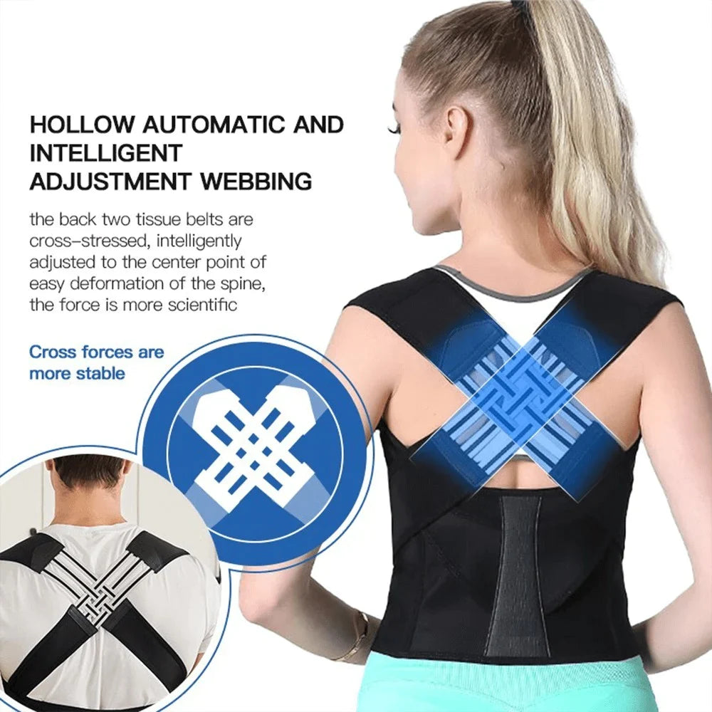 POSTURE CORRECTOR & BACK PAIN RELIEF (FREE SIZE)