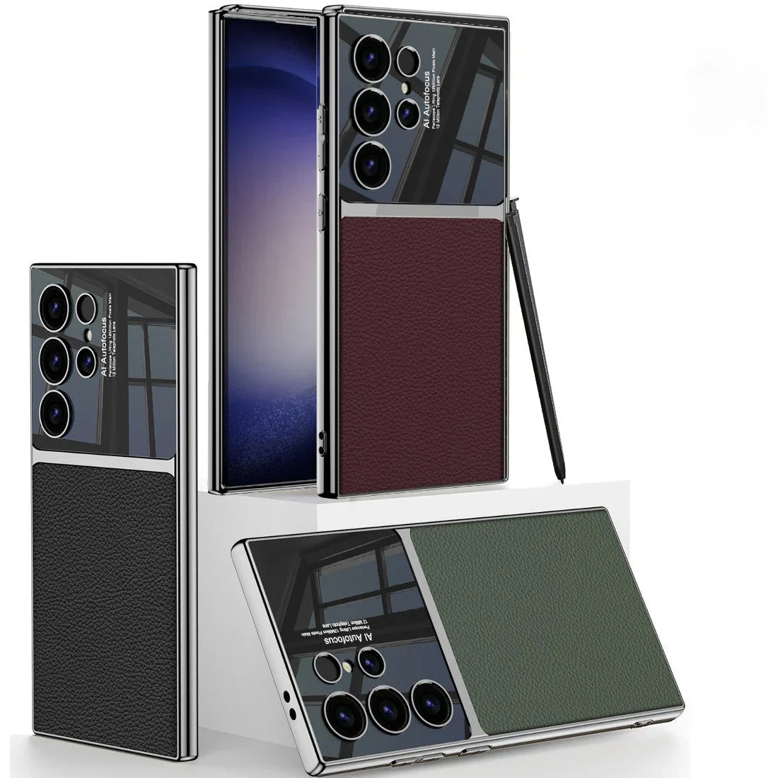 Premium Leather Electroplating Case - Samsung S24 Ultra.