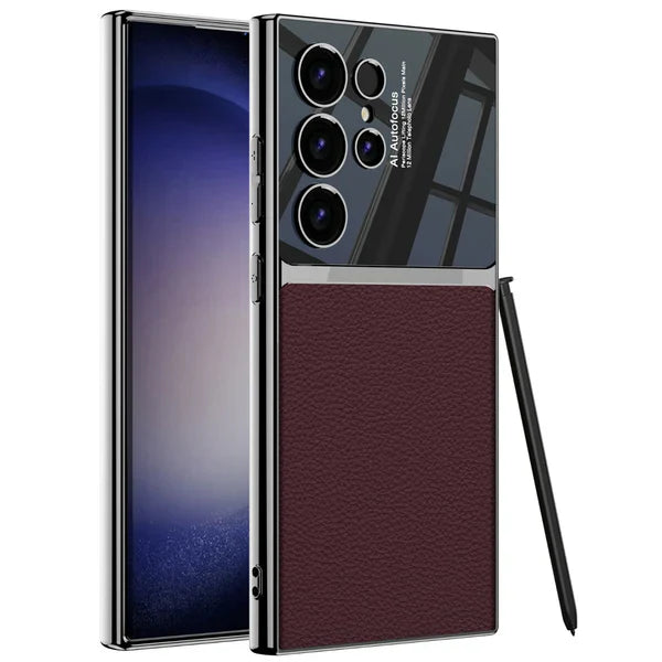 Premium Leather Electroplating Case - Samsung S24 Ultra.