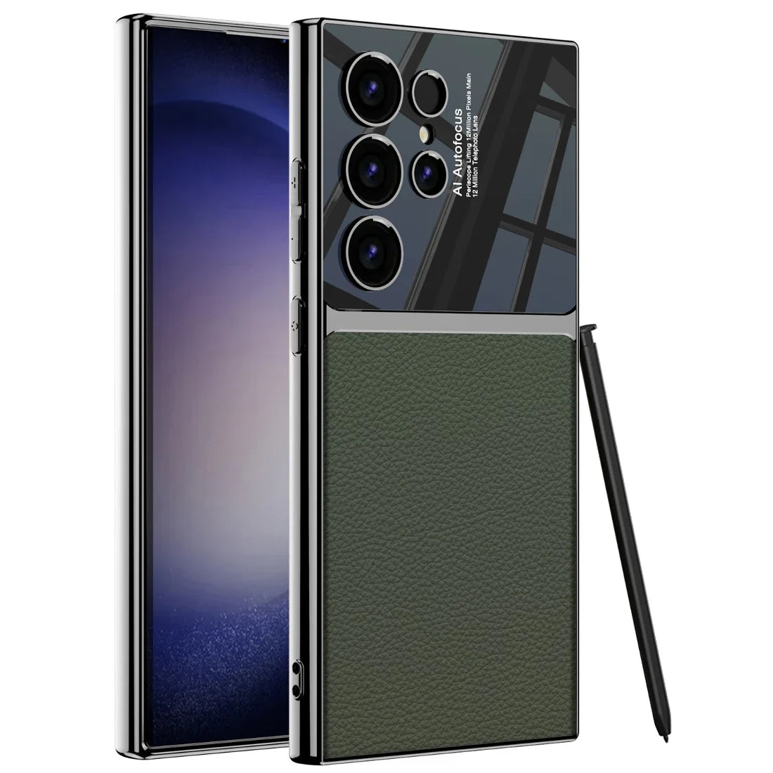 Premium Leather Electroplating Case - Samsung S24 Ultra.