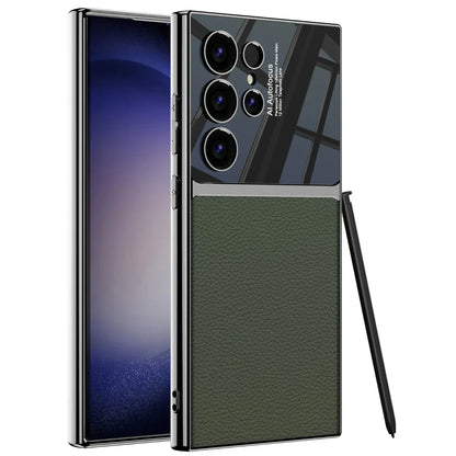 Premium Leather Electroplating Case - Samsung S24 Ultra.
