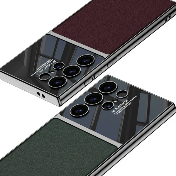 Premium Leather Electroplating Case - Samsung S24 Ultra.
