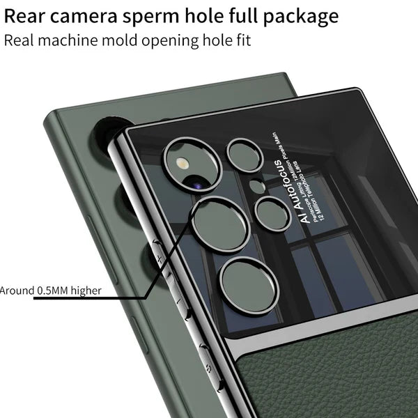 Premium Leather Electroplating Case - Samsung S24 Ultra.