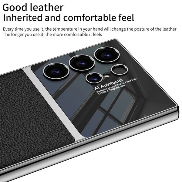 Premium Leather Electroplating Case - Samsung S24 Ultra.
