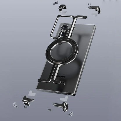 Natural Titanium Frameless Case For Samsung Phone.