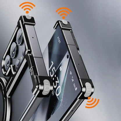 Natural Titanium Frameless Case For Samsung Phone.