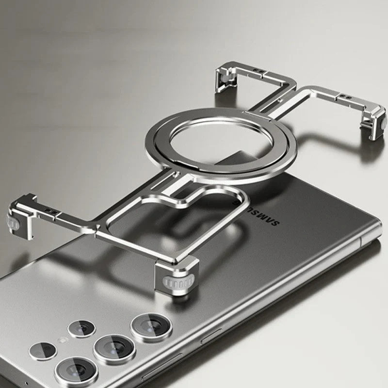 Natural Titanium Frameless Case For Samsung Phone.