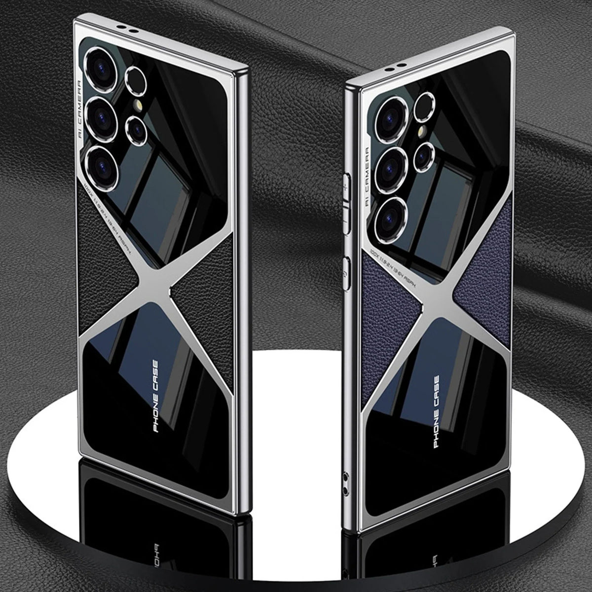 Luxurious Samsung Galaxy S24Ultra Polished Guard Business Leather Case.