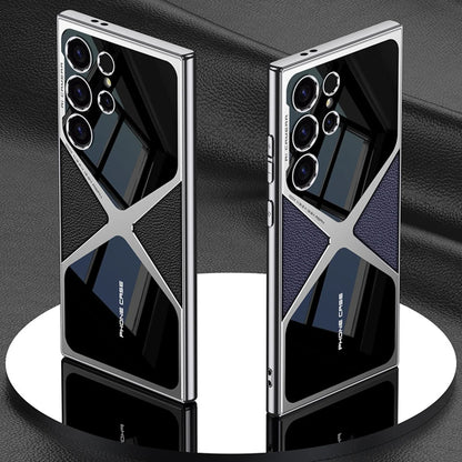 Luxurious Samsung Galaxy S24Ultra Polished Guard Business Leather Case.