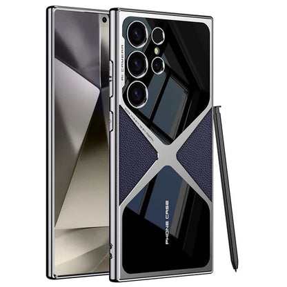 Luxurious Samsung Galaxy S24Ultra Polished Guard Business Leather Case.