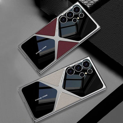 Luxurious Samsung Galaxy S24Ultra Polished Guard Business Leather Case.