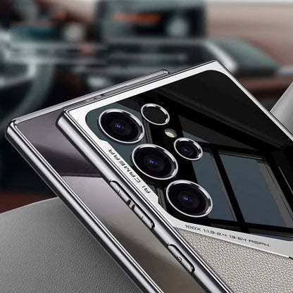 Luxurious Samsung Galaxy S24Ultra Polished Guard Business Leather Case.