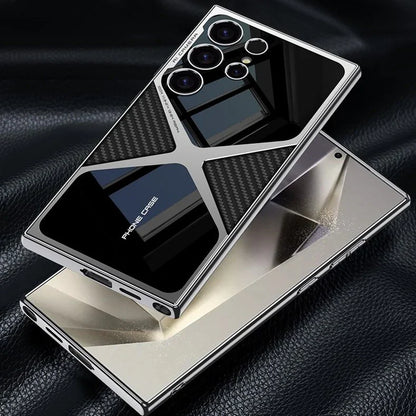Luxurious Samsung Galaxy S24Ultra Polished Guard Business Leather Case.