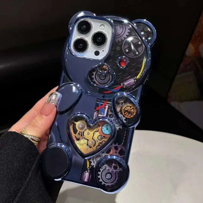 Bear Shaped Embossed Electroplated iPhone Case