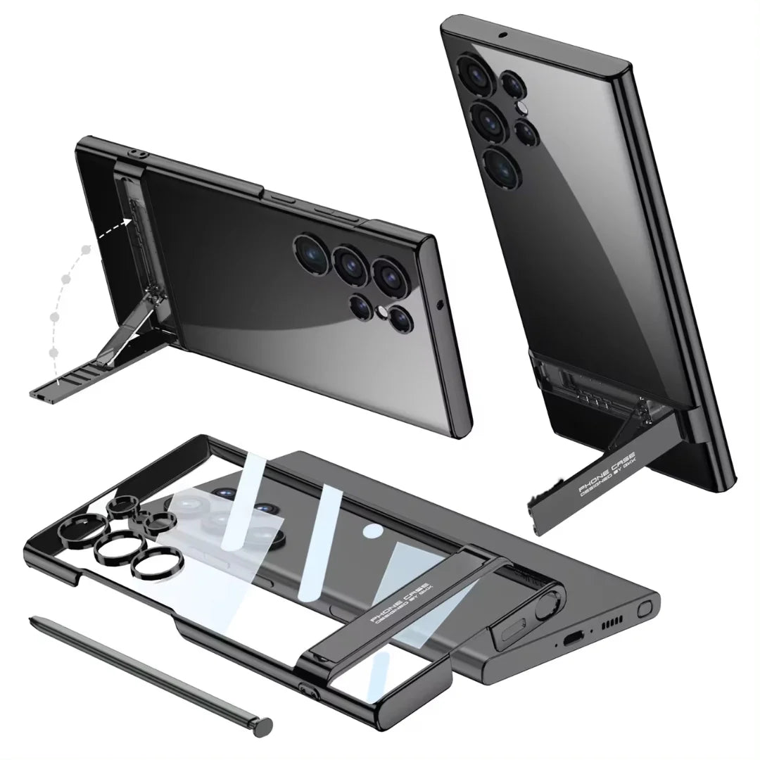 Fine Hole Triumphal Bracket Protective Transparent Plating S24 Ultra Case
