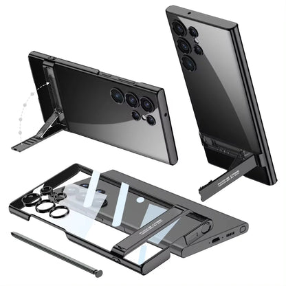 Fine Hole Triumphal Bracket Protective Transparent Plating S24 Ultra Case
