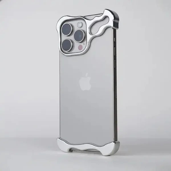 Aluminum Metal Corner Pads + Lens Protector Tempered Glass for iPhone