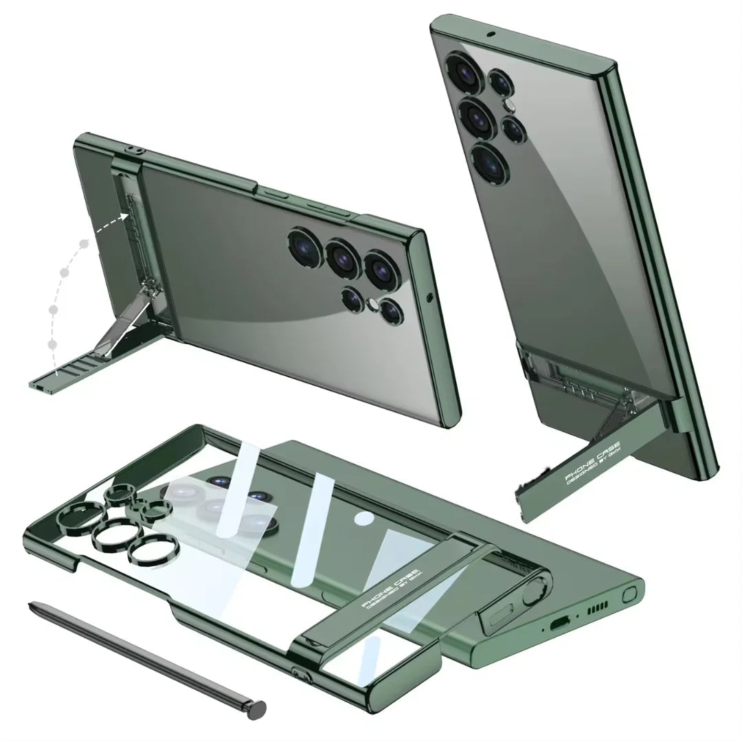 Fine Hole Triumphal Bracket Protective Transparent Plating S24 Ultra Case