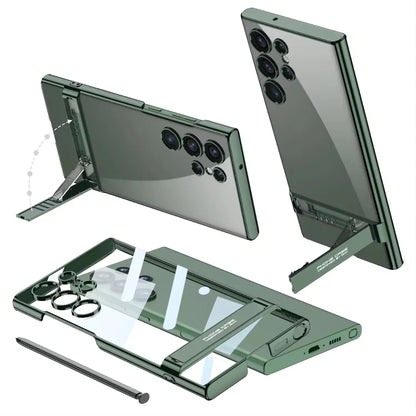 Fine Hole Triumphal Bracket Protective Transparent Plating S24 Ultra Case