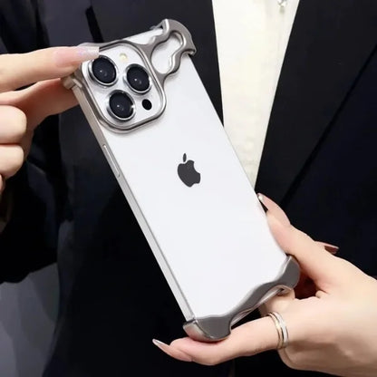 Aluminum Metal Corner Pads + Lens Protector Tempered Glass for iPhone