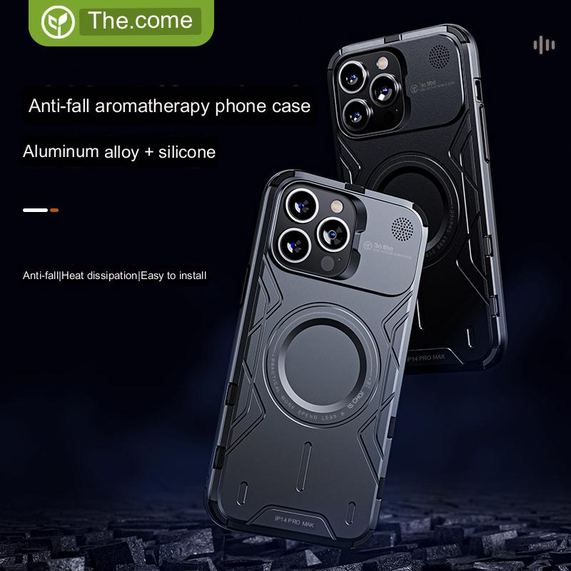 TheTree Aromatherapy iPhone 15 Pro Max Case: MagSafe Magnetic Aluminum Alloy, Anti-Fall, Heat Dissipation, High-End Apple 15 Pro Shell – All-Inclusive, Anti-Scratch Protection