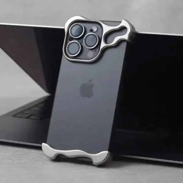 Aluminum Metal Corner Pads + Lens Protector Tempered Glass for iPhone