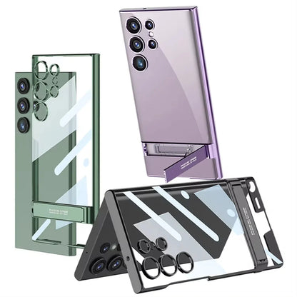 Fine Hole Triumphal Bracket Protective Transparent Plating S24 Ultra Case