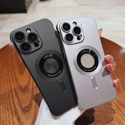 Metallic Paint Frame less Slim Magsafe iPhone Case & Cover