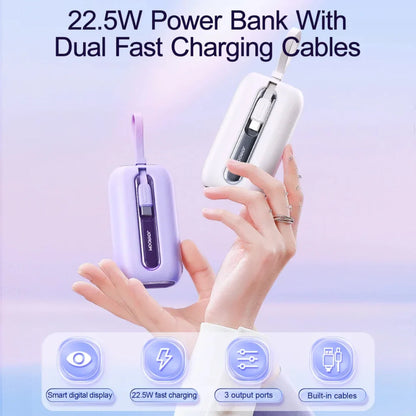 JOYROOM JR-L012 22.5W mini Power Bank 10000mAh with Dual Cables
