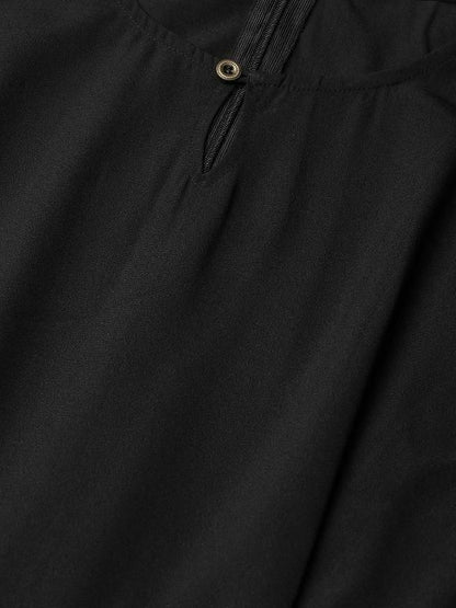 UPTOWNIE Women's Crepe Solid Keyhole Neck Jumpsuit