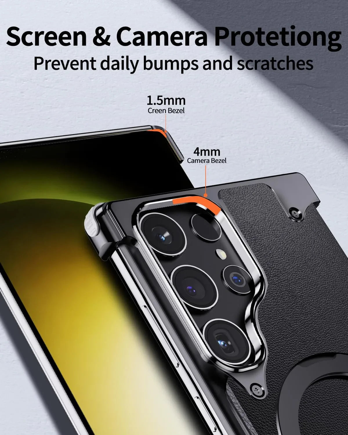Samsung S24Ultra Pivot Metal Matte Magsafe Kickstand Case.