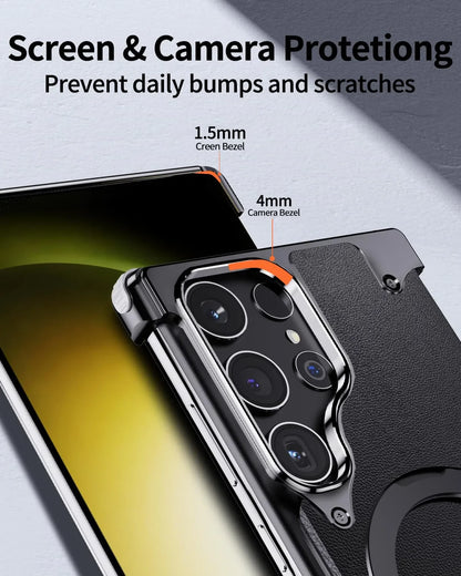 Samsung S24Ultra Pivot Metal Matte Magsafe Kickstand Case.