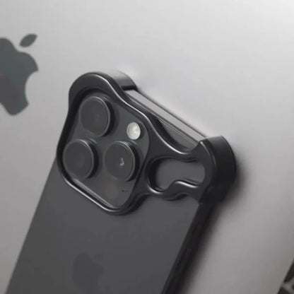 Aluminum Metal Corner Pads + Lens Protector Tempered Glass for iPhone