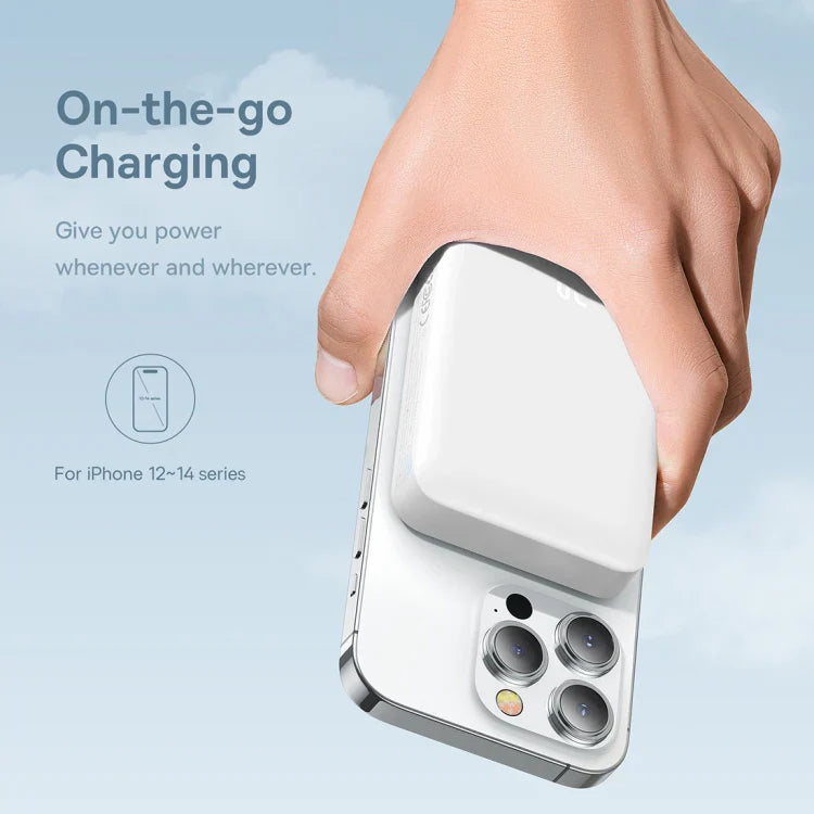 Baseus 10000mAh 20W Magnetic Wireless Super Fast Charging Power Bank(White)
