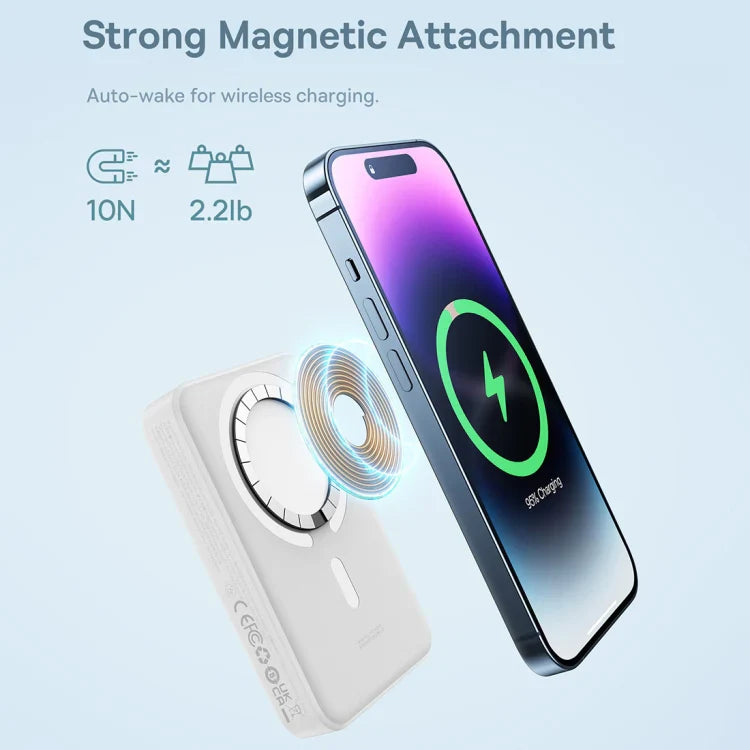 Baseus 10000mAh 20W Magnetic Wireless Super Fast Charging Power Bank(White)