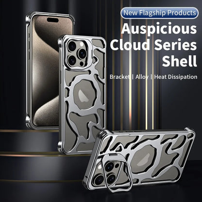 Natural Titanium Metal With Cooling Capacity Case For iPhone.
