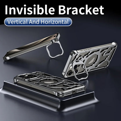 Natural Titanium Metal With Cooling Capacity Case For iPhone.