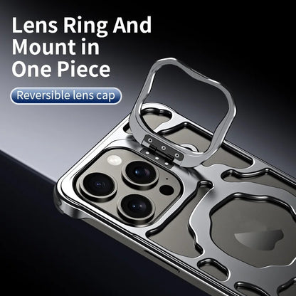 Natural Titanium Metal With Cooling Capacity Case For iPhone.